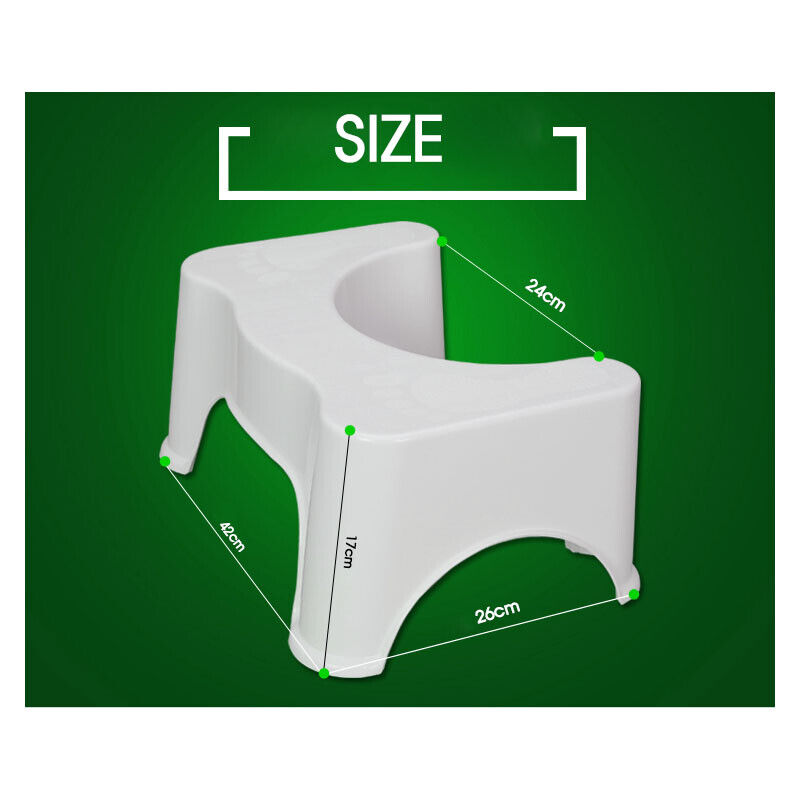 7'' Sit and Squat Potty Stool Portable Squatty ECO Healthy Colon White Toilet