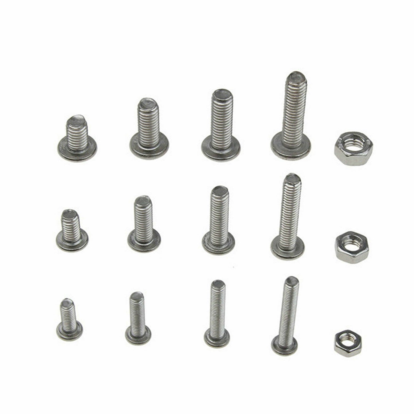 M3 M4 M5 304 500pc Stainless Steel Hex Socket Button Head Bolts Screws Nuts Kit