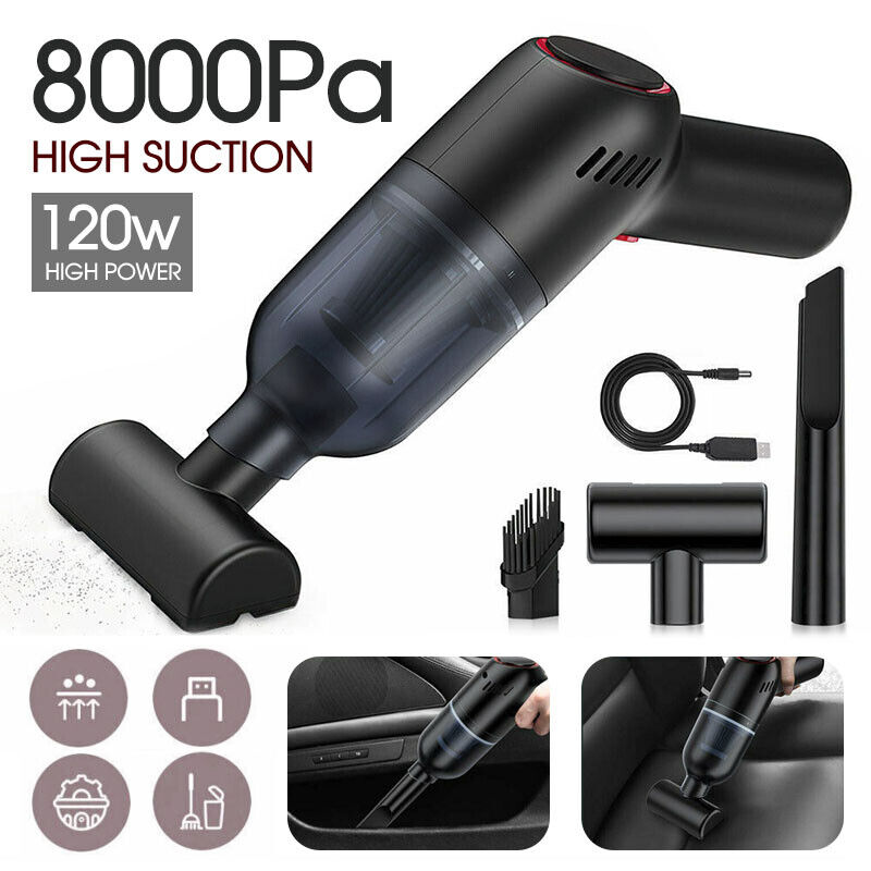 Car Handheld Vacuum Cleaner Cordless Wet Dry Portable Mini Home Duster 8000Pa