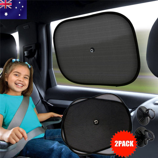 PAIR Car Window Sun Shade Cover UV Sun Block Baby Visor Protector Curtain Shield