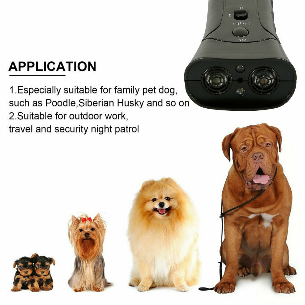 Free 9V Battery + Anti Bark Device Ultrasonic Dog Barking Control Trainer