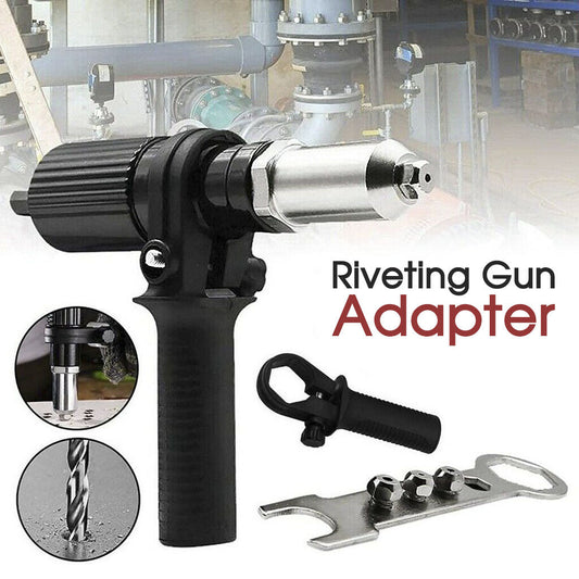 Electric Rivet Pop Gun Adaptor Cordless Drill Nut Riveting Riveter Insert Tool