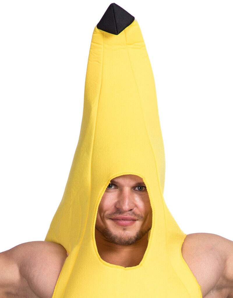 Adult Banana Body Suit Costume Unisex Outfit One Size Fits Halloween Fancy Dress