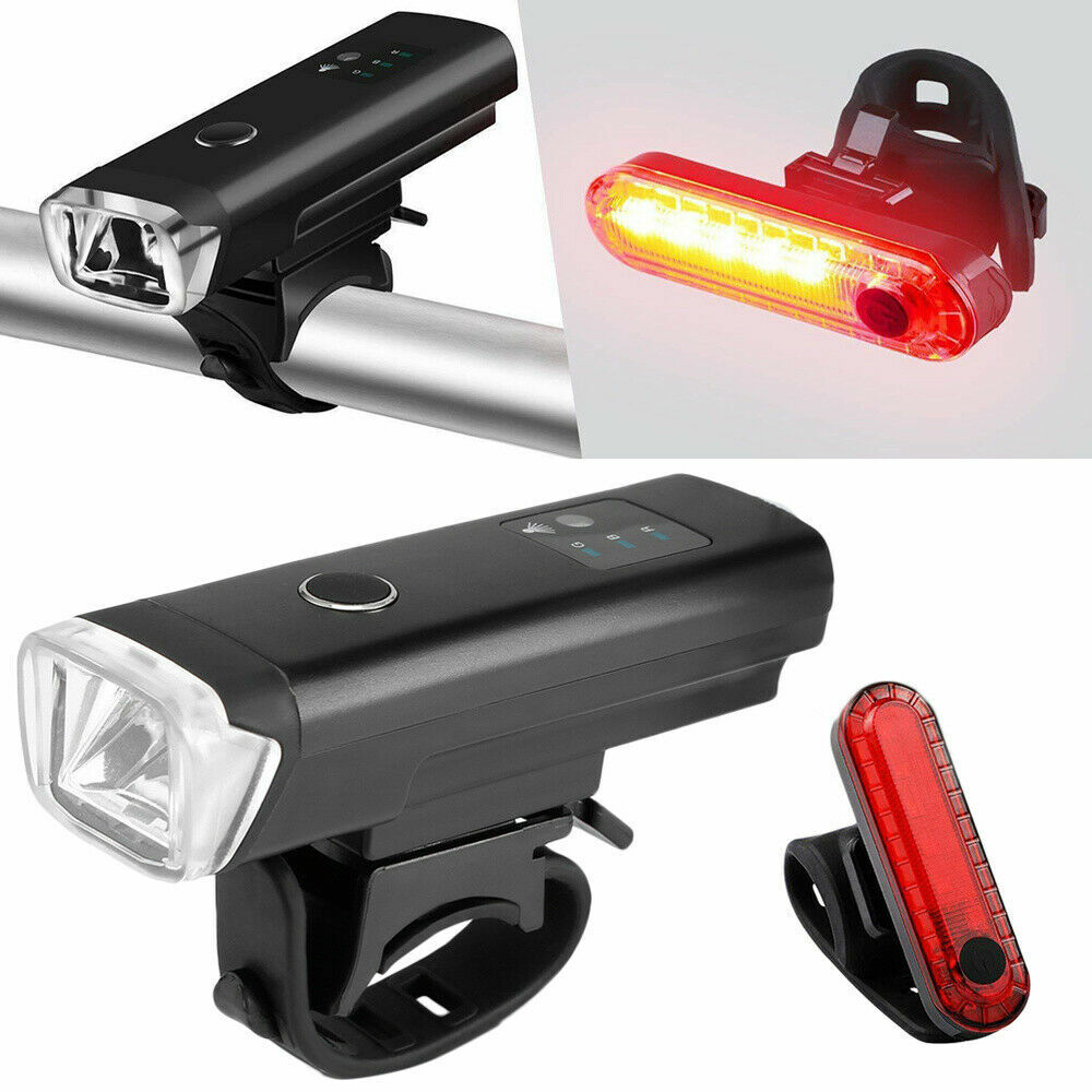 Waterproof Rechargeable LED Bike Bicycle Light USB Cycle Front Back Headlight AU