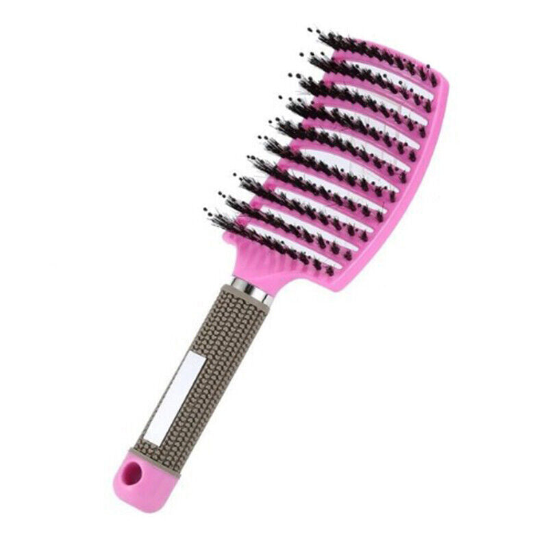 Women Detangling Nylon Bristle Brush Detangle Hairbrush Head Scalp Massage Comb