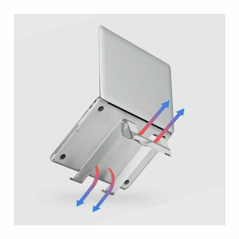 Portable Aluminium Laptop Stand Tray Holder Riser For iPad MacBook Notebook