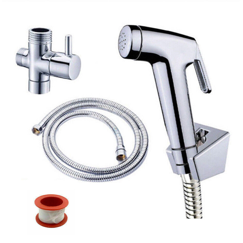 Shower Head Douche Hand Held Bidet Toilet Spray Jet Shattaf Kit Chrome