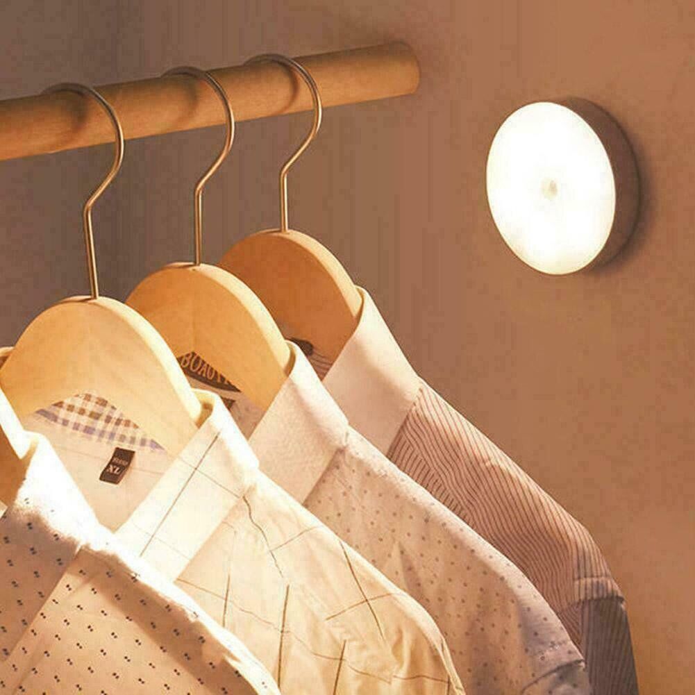 Motion Sensor LED Night Light Rechargeable USB Induction Lamp WallMount