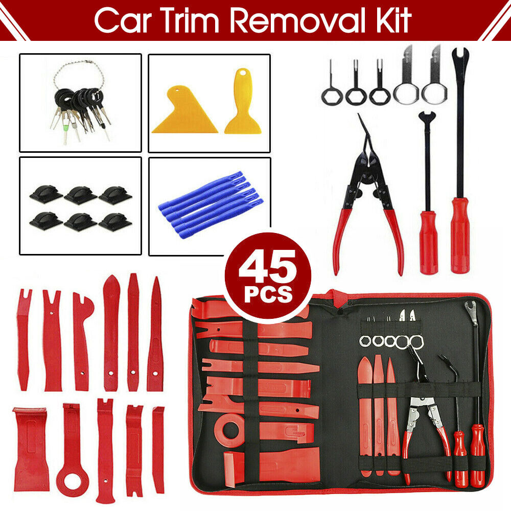 Car Trim Removal Tool Auto Hand Tools Pry Bar Dash Panel Door Interior Kit 45PCS