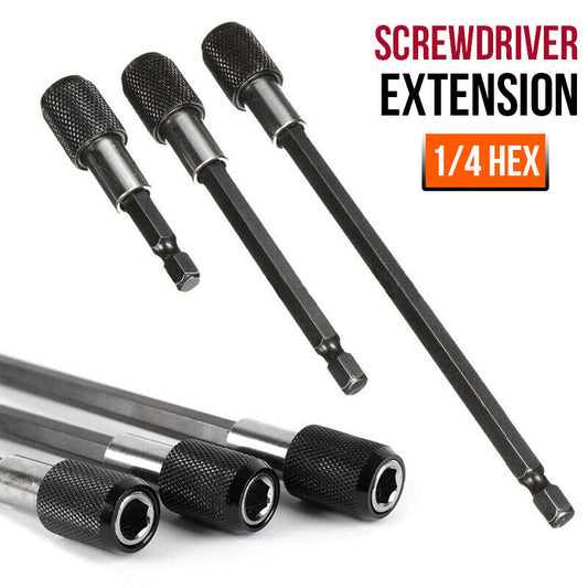 3Pcs Screwdriver Extension Kit Quick Release 1/4 Hex Shank Holder Drill Bit Set