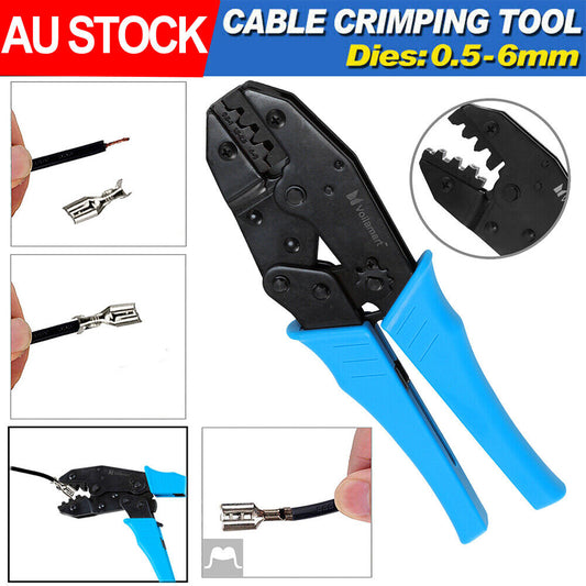 Cable Crimper Non-insulated Electrical Ferrule Ratchet Wire Plier Crimping Tool