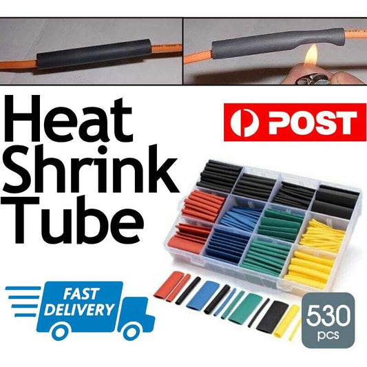 Heat Shrink Tubing Tube Assortment Wire Cable Insulation Sleeving Set AU