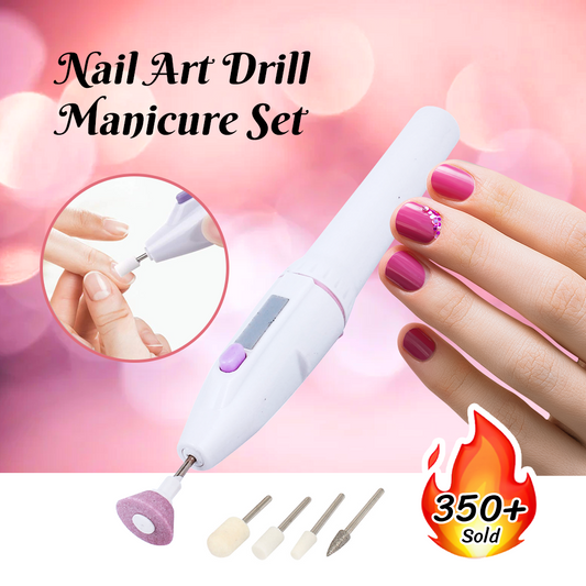 Nail Art Drill Tips Manicure Set Kit File Grinder Polisher Battery Beauty Tool