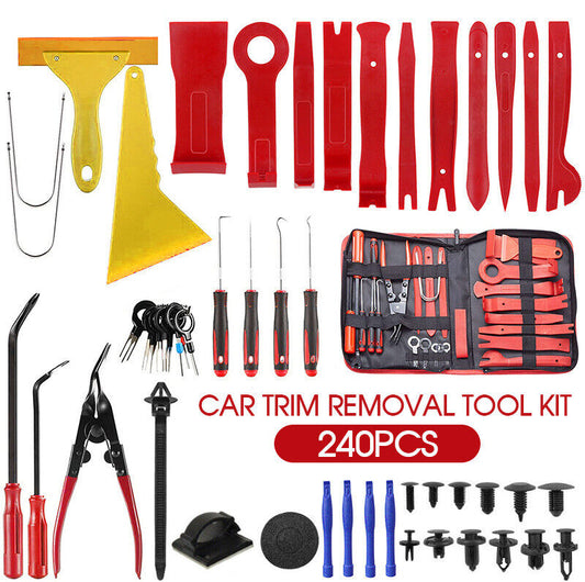 240 Car Trim Removal Tool Auto Hand Tools Pry Bar Dash Panel Kit Door Interior
