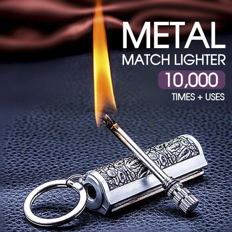 Fire Starter Lighter Waterproof Flint Match Metal Keychain Camping Survival BDA