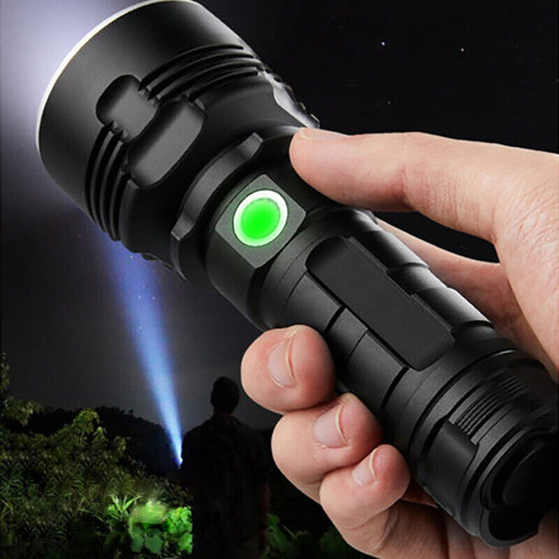 120000LM CREE L2 LED Tactical Rechargeable Flashlight USB Camping Hunting Torch