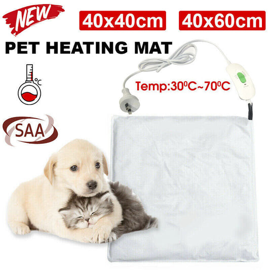 Pet Electric Heat Heated Heating Heater Pad Mat Blanket Bed Dog Cat Bunny 30W AU
