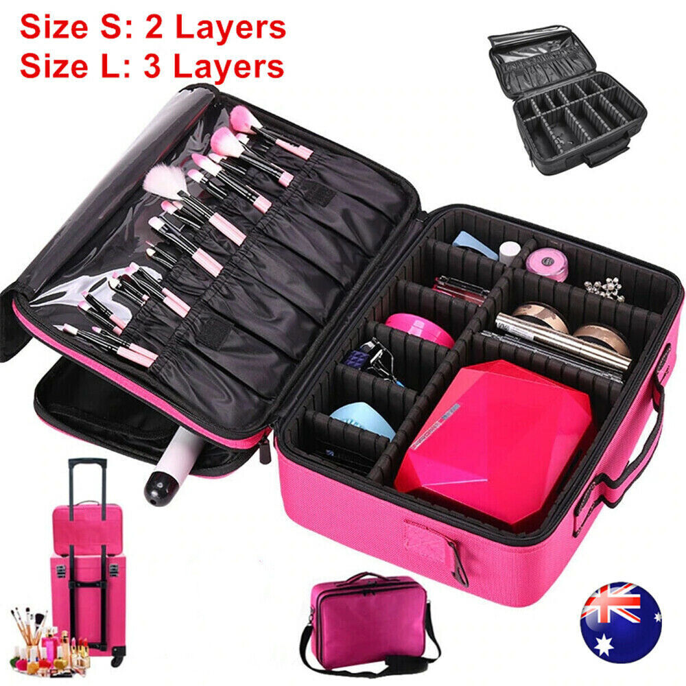 Professional Makeup Bag Portable Cosmetic Brush Organize Case Storage Box Travel