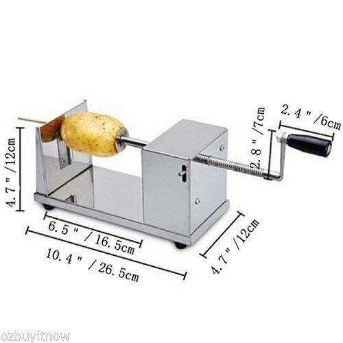 Stainless Steel Spiral Potato Carrot Twister / Slicer Cutter Tornado