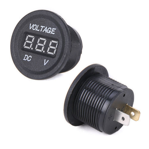 1x12V-24V Car Dual Lighter Plug Socket+Dual USB Port Charger+Voltmeter