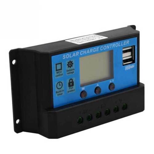 Solar Panel Regulator Charge Controller USB 10A/20A/30A 12V-24V