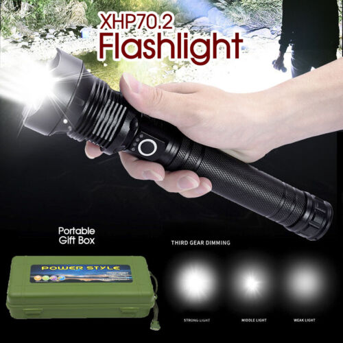 9900000Lumens Super Bright Tactical Flashlight Zoomable Rechargeable Torch Light