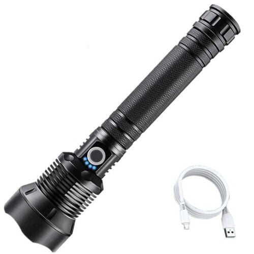 9900000Lumens Super Bright Tactical Flashlight Zoomable Rechargeable Torch Light