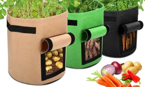 Potato Grow Planter Container Bag Pouch Root Planting Pot Side Breathable