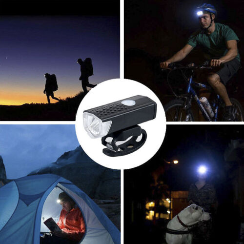 Bike Front Rear Light USB Rechargable Lamp Flashlight Bicycle LED AU