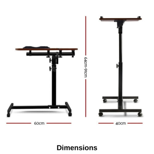 Laptop Desk Portable Mobile Computer Table Stand Adjustable Bed Study AU